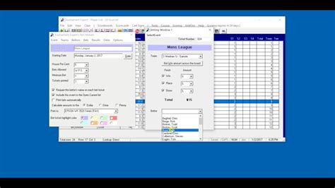 pari mutuel betting spreadsheet.